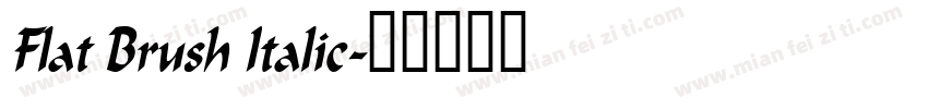 Flat Brush Italic字体转换